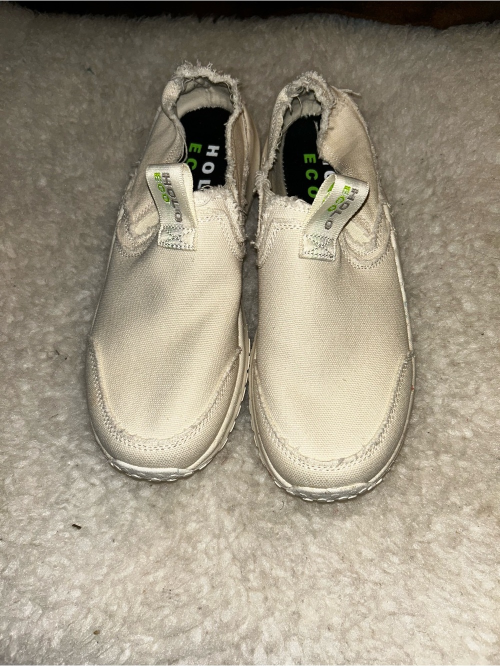 Women Canvas Slip-On Shoes - Off-White